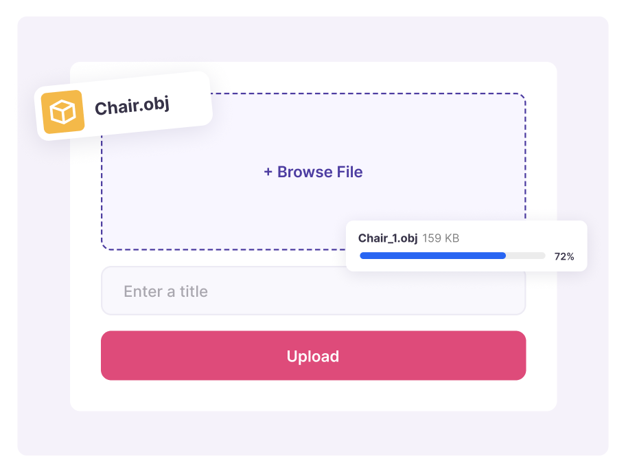 Upload an OBJ file